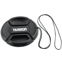 52 55 58 62 67 72 77 82 86 95 105mm Center Pinch Snap-on Front Lens Cap Hood Cover Protector with Strap for Tamron Camera Dslr