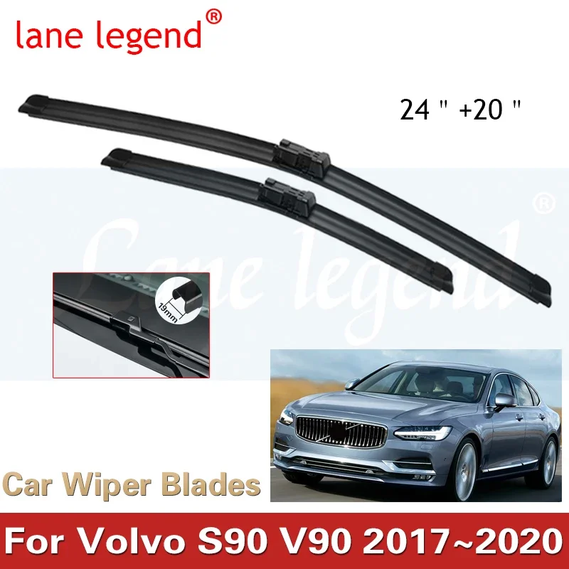 

for VOLVO S90 V90 2017~2020 S 90 V Windscreen Wipers T4 T5 T6 T8 D3 D4 D5 AWD Car Wiper Blades Car Accessories 2018 2019