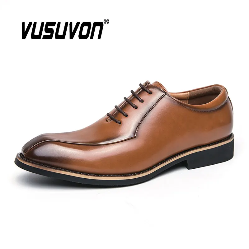

Business Men Oxford Shoes Breathable Leather 38-45 Size Rubber Sole For Party Casual Boys Spring Mules Dress Fashion Flats