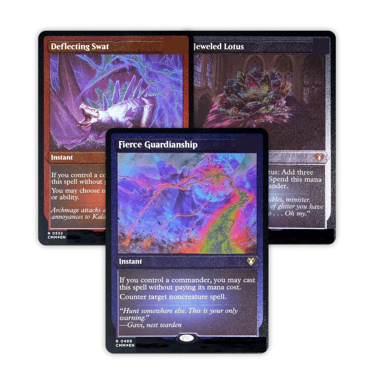 SilverFoil Deflecting Swat/Fierce Guardianship/Mana Vault/Jeweled Lotus TCG Proxy Cards Custom Game Collection Trading Cards