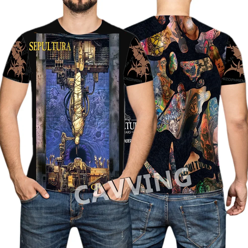 SEPULTURA 3D Printed  Casual T-shirts Hip Hop Tee Shirts Harajuku Styles Tops Fashion Clothing  for Women/men