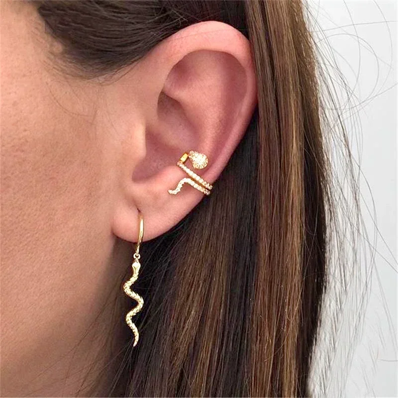 1PC 24K Gold Plated Silver Minimalist Metal Clip on Earrings for Women Simple Ear Cuff Without Piercing 2023 Jewelry Wholesale