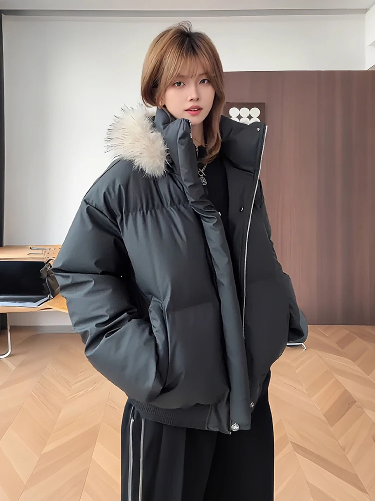 شتاء جديد بولي Leather الجلود سترة معطف الرجال ort Thi الدافئة القطن الأمريكية العصرية الخبز Sle ملابس خارجية الوقوف صالح الشباب Faion