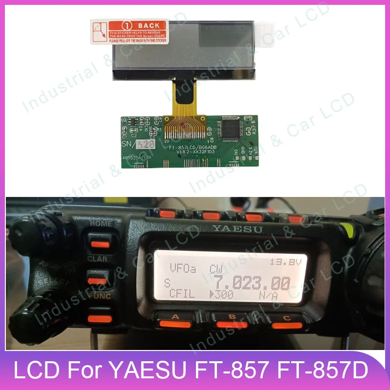 

Оригинальный новый OEM ЖК-дисплей для YAESU FT-857 FT-857D, запасная часть ЖК-экрана «zebra stripes», альтернативный ЖК-дисплей