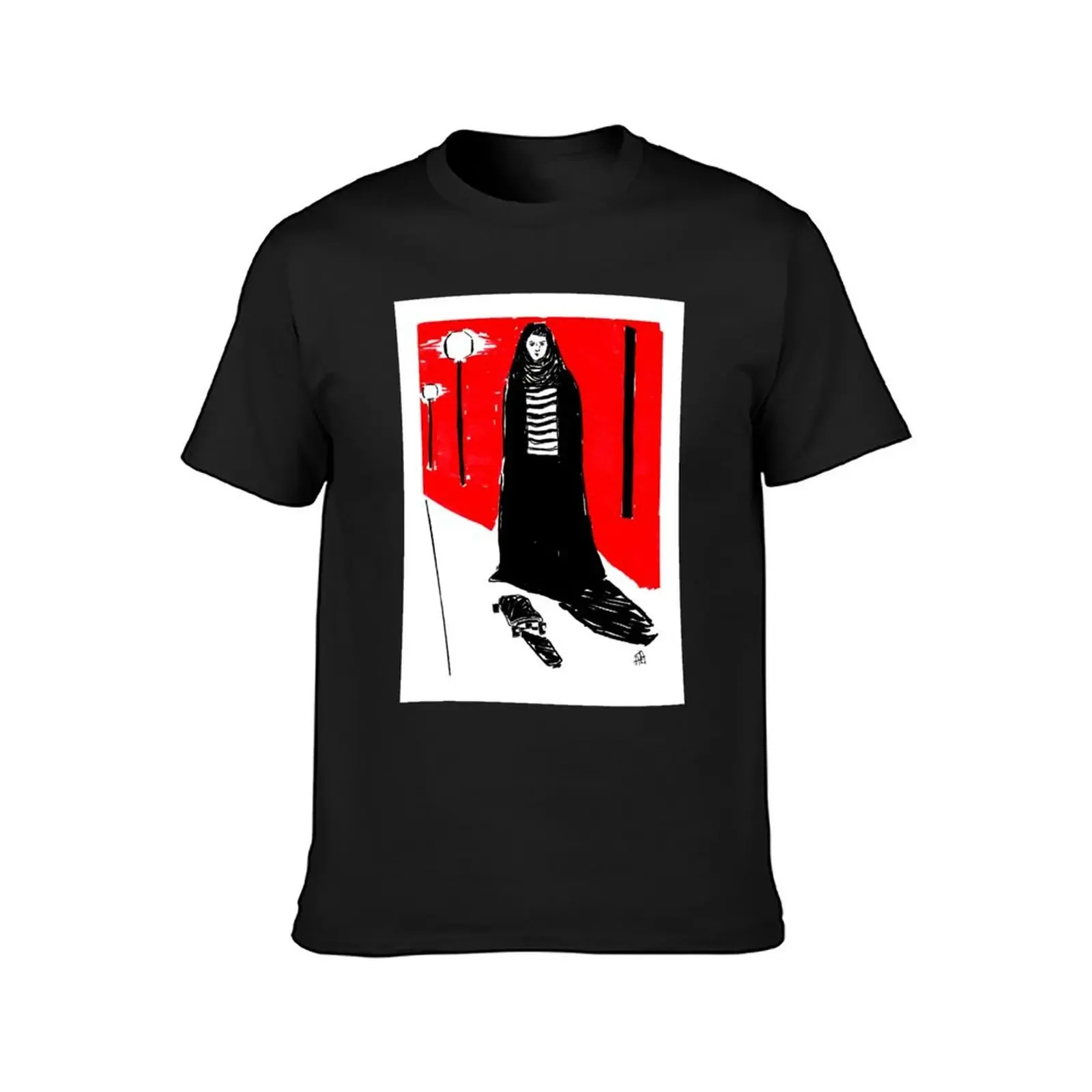 A Girl Walks Home Alone at Night T-Shirt shirts graphic anime stuff street wear Short sleeve tee men