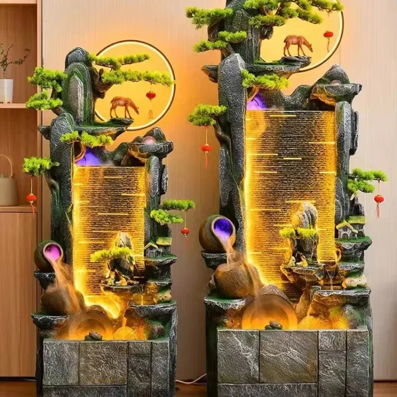 custom.Xinlitu Outdoor Decoration Simulated Stone Rockery Fish Pond Automatic Plug-in Circulation Fiberglass Fountain