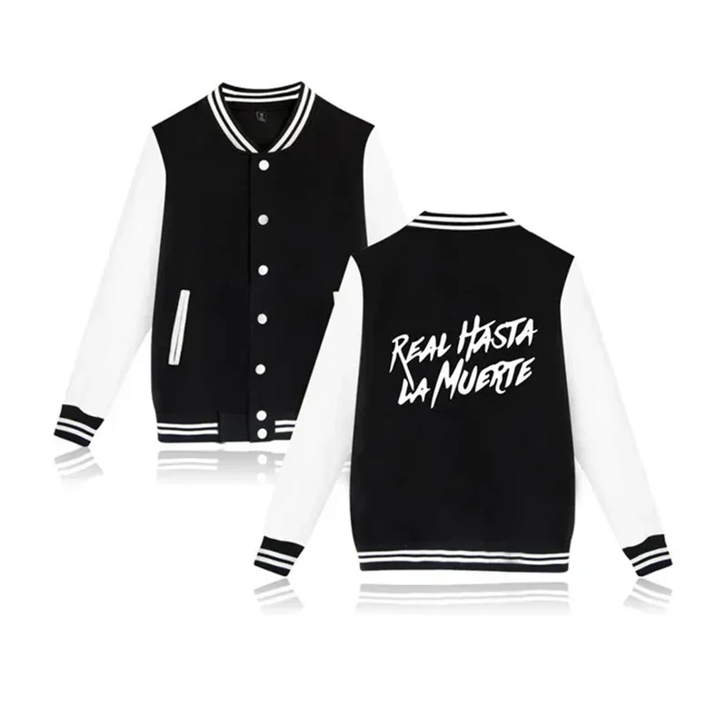 Anuel AA Jacket Sweatshirts Real To Death Women Men Coat Cool Baseball Uniforms Jacket Couple Print Cardigan Clothes Tops