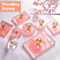 Custom Wedding Stamp Private Design LOGO Stamp Personalized Clear Acrylic Seal for Invitation/Party/Business/Package/Women's bag