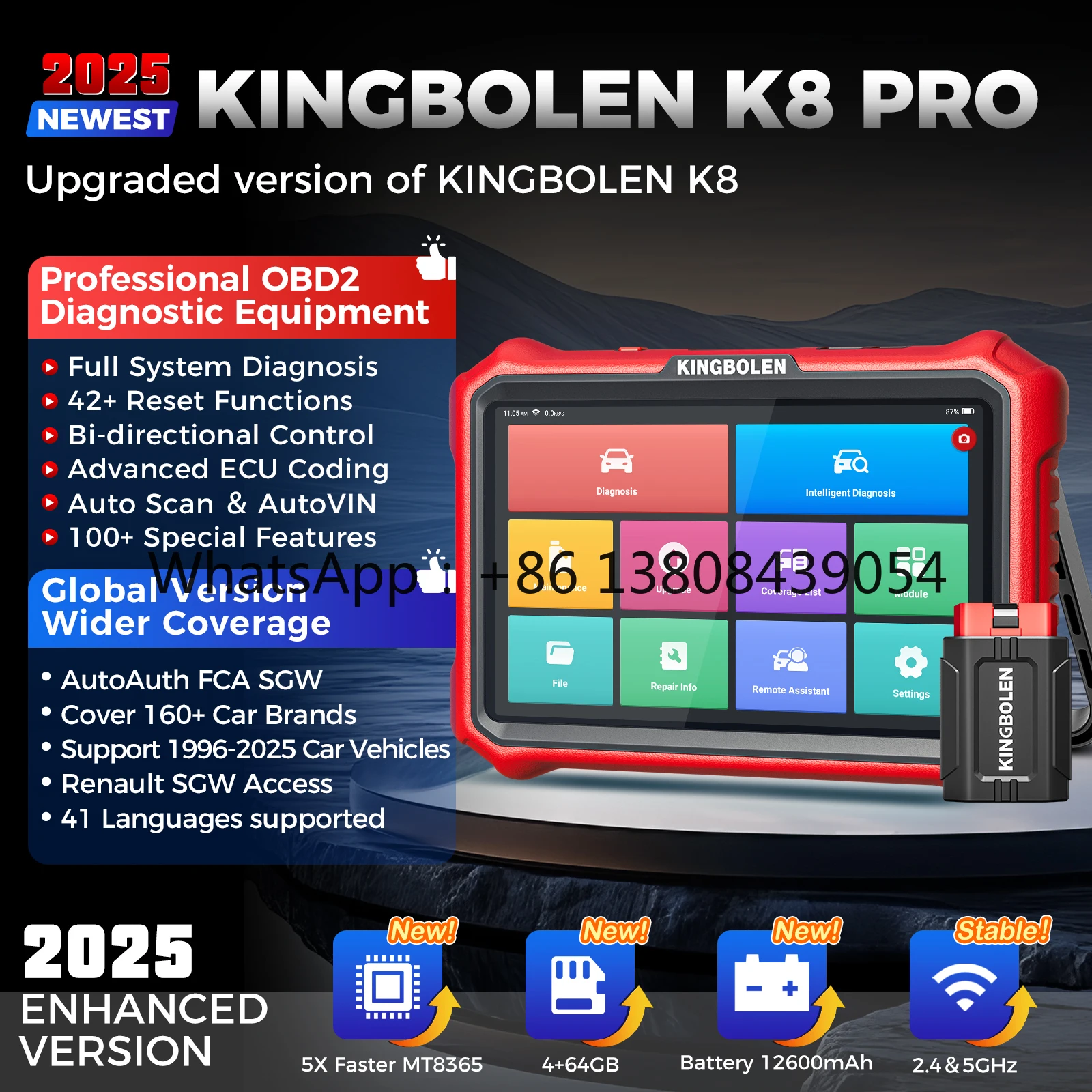 Pro OBD2 CANFD DOIP Full System Bidirectional Scan Tool for Bluetooth Diagnosis Lifetime Free
