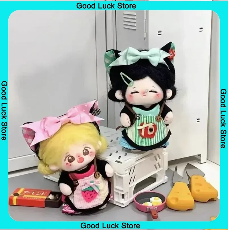 

Только одежда, хлопковая кукла 10/20 см, новая мятно-черная серия Qiao, серия ягодных пирогов, универсальное платье в тон свежего цвета, костюм Kawaii