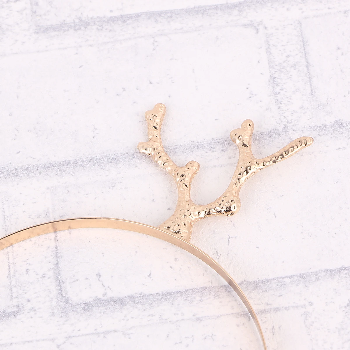 

1pc Antler Shaped Hairband Alloy Durable Costume Party Accessory For Christmas Masquerade Mardi Gras Cosplay Kids Adults