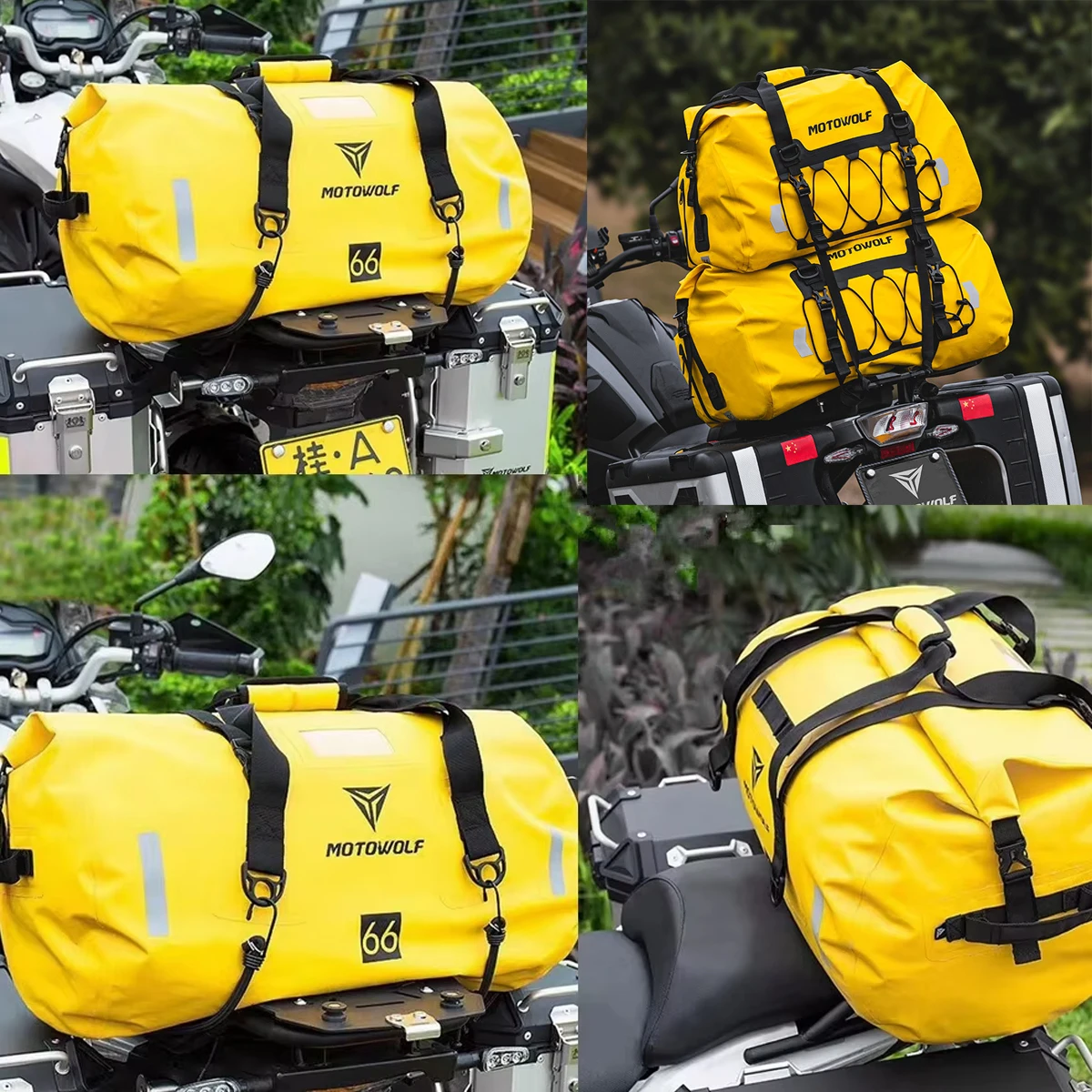 Motorcycle Bag Waterproof MTB Bike Trunk Bag Rear Travel Luggage Carrier Portable Saddle Seat Cycling Acessoriy 40L/66L/80L/90L image 6
