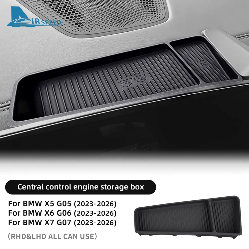 Für BMW X5 G05 X6 G06 X7 G07 2023 2024 2025 2026: Aufbewahrungsbox für den hinteren Bildschirm, Armaturenbrett-Halterung, Taschentuchbox-Ablage, Silikon-Panel