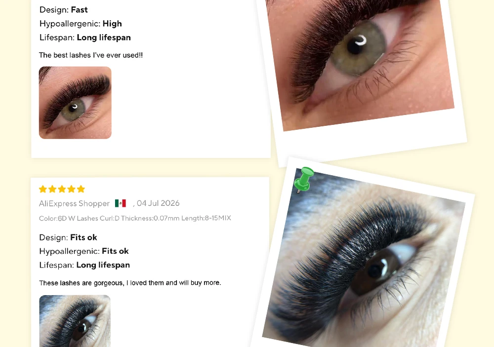 LUKATME U-Form 6D Kleeblatt Wimpernverlängerungen, vorgefertigte Fächer, schwarze C/D-Curl, weiche, flauschige, dimensionale Wimpern 8-15mm für den Salon – Detail 15