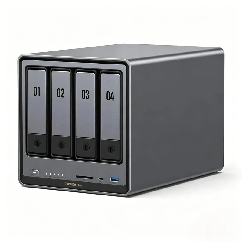 DXP4800 Plus 4 Bay Desktop NASGold 8505 5 Core CPU 4K 60Hz Network Attached Storage (Diskless)