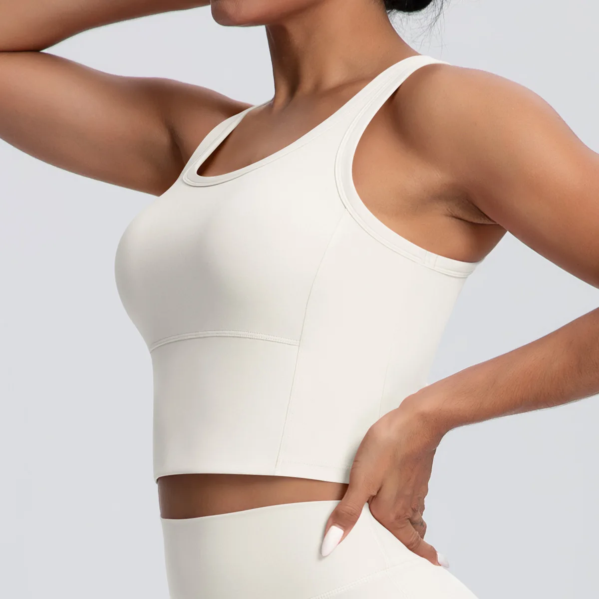 MIML Women's Yoga Sports Bra with Chest Pad Anti-shock Fitness Vest Outdoor Wearable Beautiful Back Exercise Top