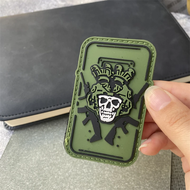 Centurion V2 Olive Tactical Morale Emblem Gear PVC Military Patch Skeleton Warrior Armband Hook and Loop Backpack Hat Stickers