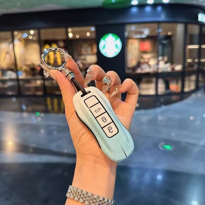 

Car Key Case Cover for Porsche 958 Macan 911 Panamera 996 991 Boxster 987 997 2019 2020 Key Shell Accessories