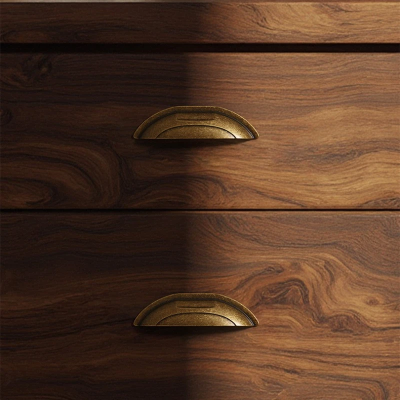 New Chinese Style Shell Shape Handles for Furniture Bronze Handles for Cabinets and Drawers Dresser Shoe Cabinets Drawer Pulls