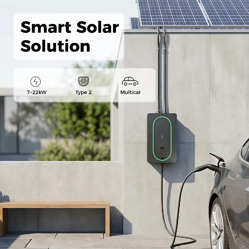 

Wall Mount Solar Wallbox EV Charger 7kw Home Wall Charger Station Type 2 Smart AC Electric Car Charging Station