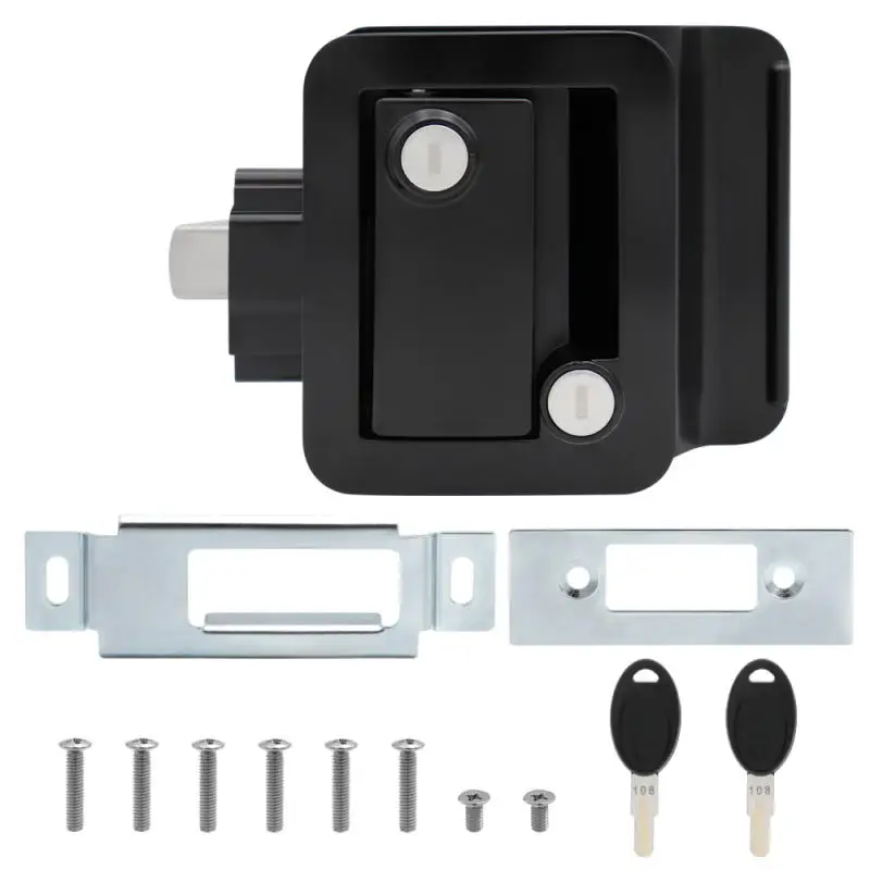Caravan Door Deadbolt Lock Latch Plastic Material For Motorhome Camper Outdoor Travel Trailer Truck RV Entry Lock