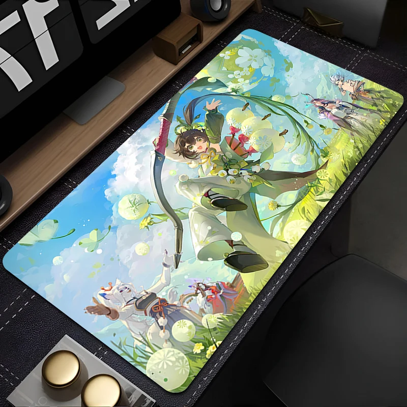 Alas Mouse Game besar, tikar alas meja Keyboard komputer Anti slip karet pemutar permainan PC karpet Onmyoji Mousepad XXL XXXL