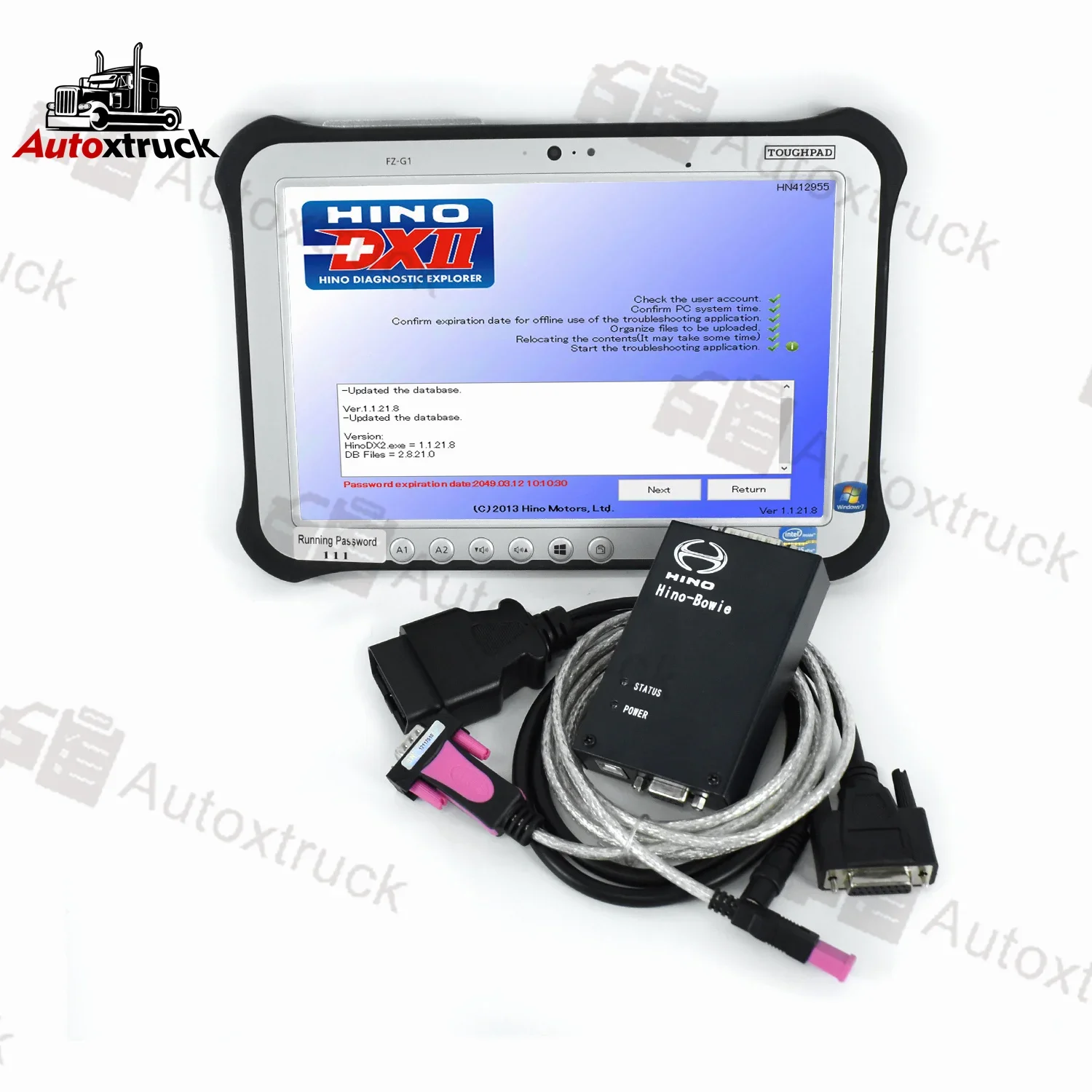 

FZG1 телефон для планшета диагностический инструмент Explorer Hino DX OBD2 кабель диагностический сканер для грузовика