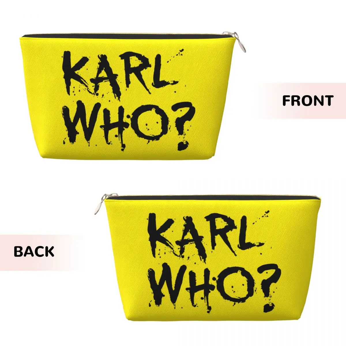 Custom Travel Karl Who Toiletry Bag Portable Cosmetic Makeup Organizer for Women Beauty Storage Dopp Kit Case