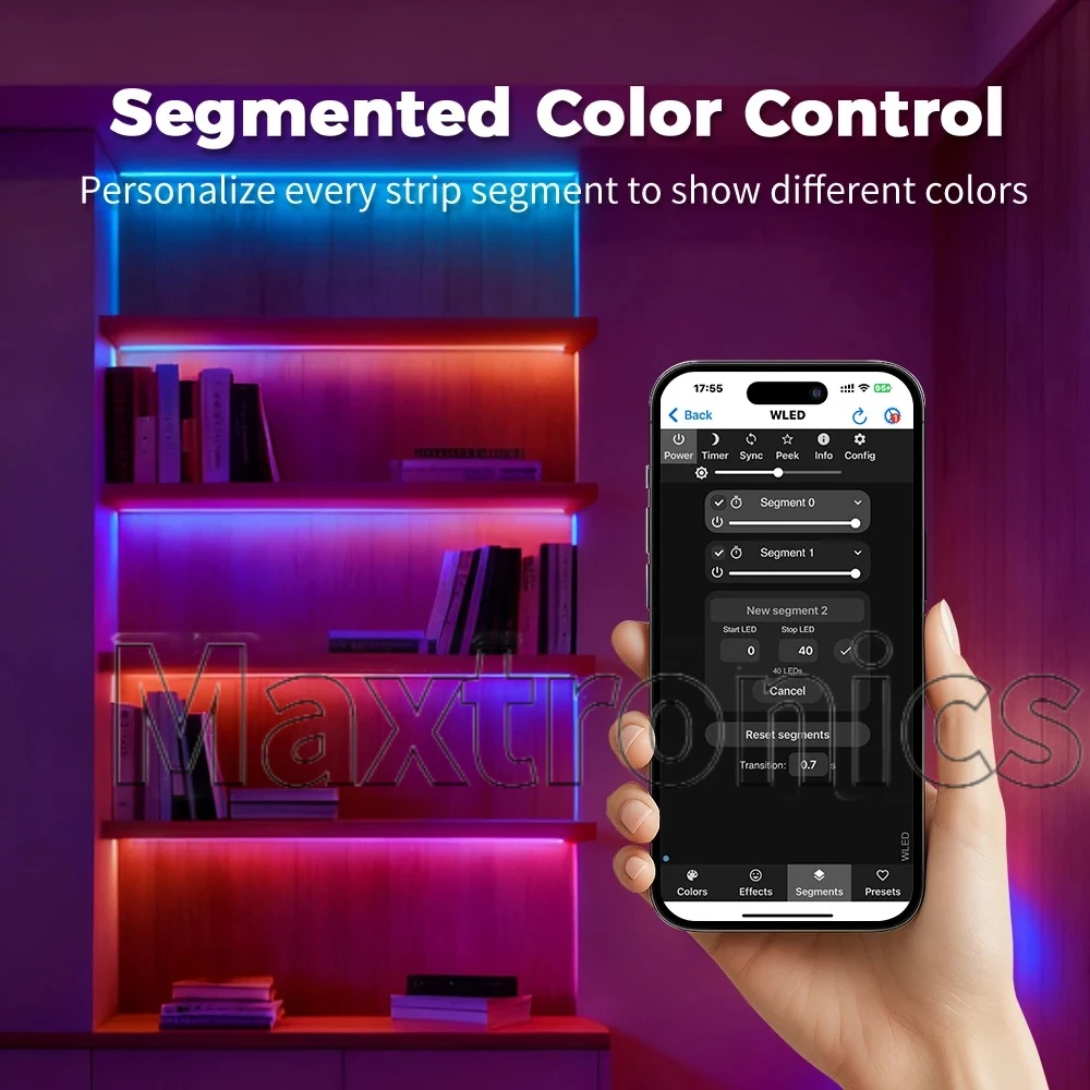 NEW GLEDOPTO WiFi Ethernet ESP32 WLED Digital Advanced Controller 4 Outputs Music GL-C-618WL for WS2812B SK6812 WS2815 LED Strip