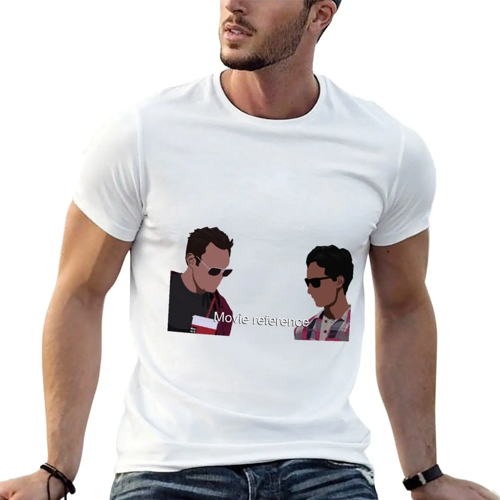 

cotton and Abed shirt anime men Jeff T-Shirt t Community reference. Movie tshirt Quote 100%