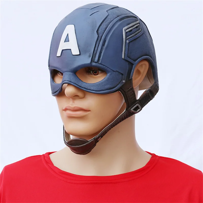 Movie Superhero USA Steve Captain Cosplay Mask Soft Latex Full Head Breathable Halloween Party Cosplay Costume Props Chrismas