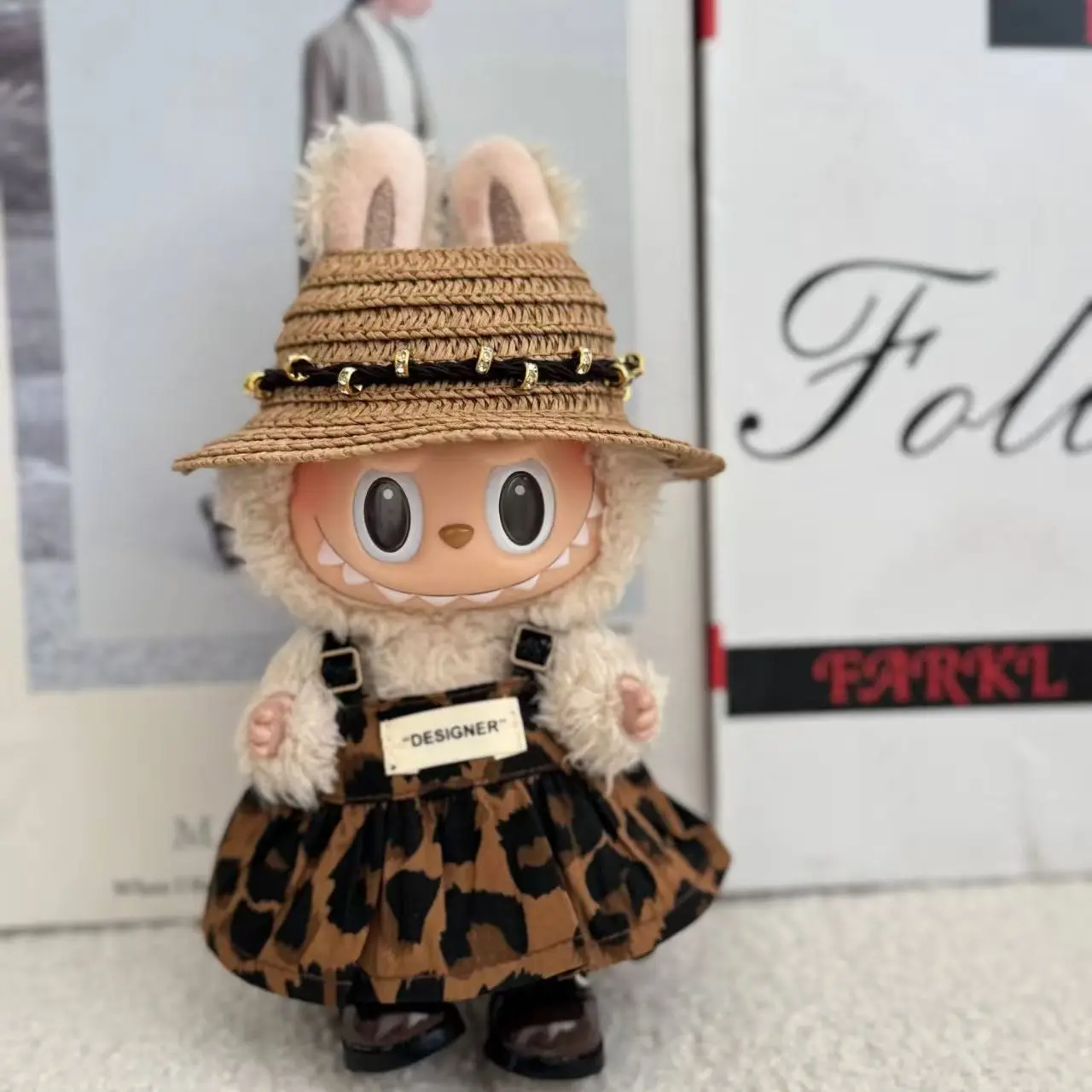Doll Clothes Accessories for 17cm Labubu Dolls Baby Doll Lovely Pajamas With Eye Mask Stuffed Cotton Toy for Korea Star Kpop EXO