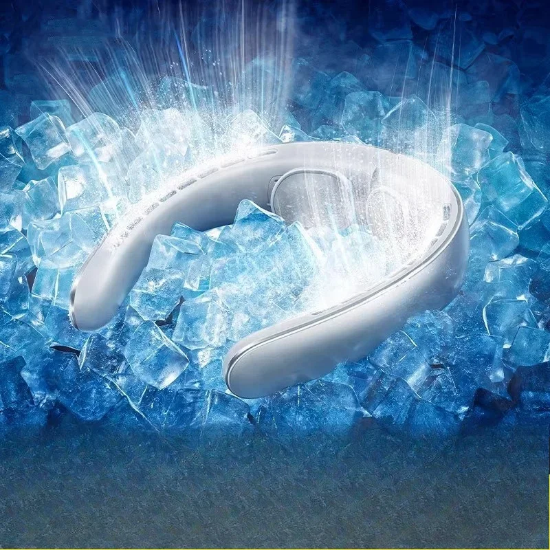 

Portable silent neck fan, light and long battery life cooling fan