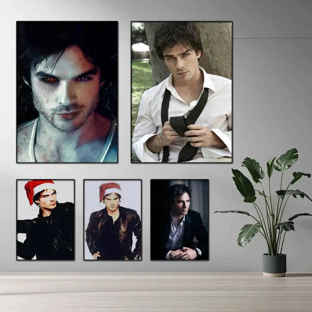

D-Damon Salvatore Poster HD Quality Wall Art Retro Posters For Home Room Wall Decor Self Adhesive