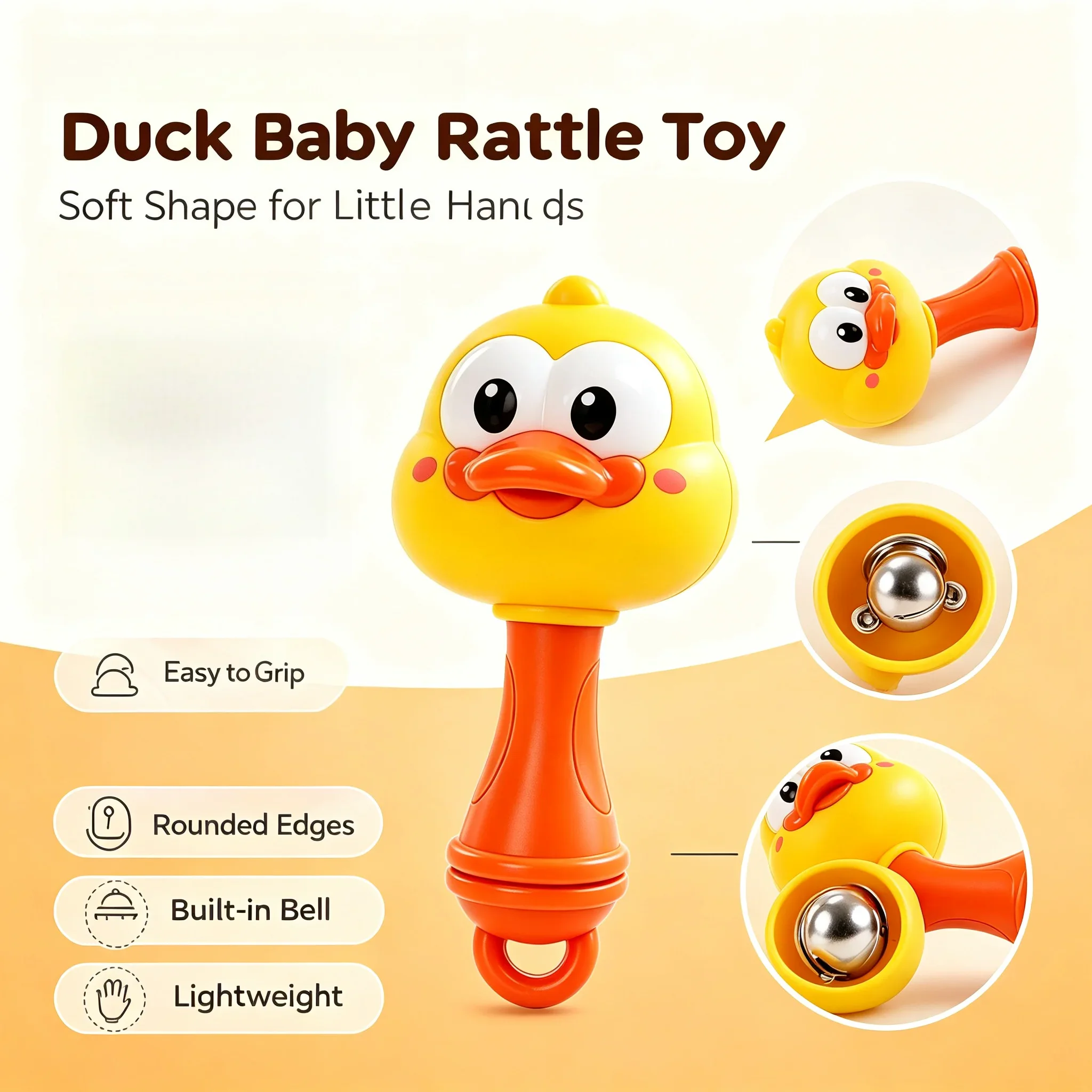 Baby Rattle for Newborn 0+ Soft Sound Toy Gift for Infant Sensory Development Cute Decoration 1pc Baby Toddler Toys