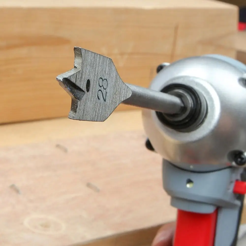 Broca plana para carpintería, juego de brocas de acero al carbono chapadas en titanio, vástago Hexagonal, taladro eléctrico de mano, herramienta de