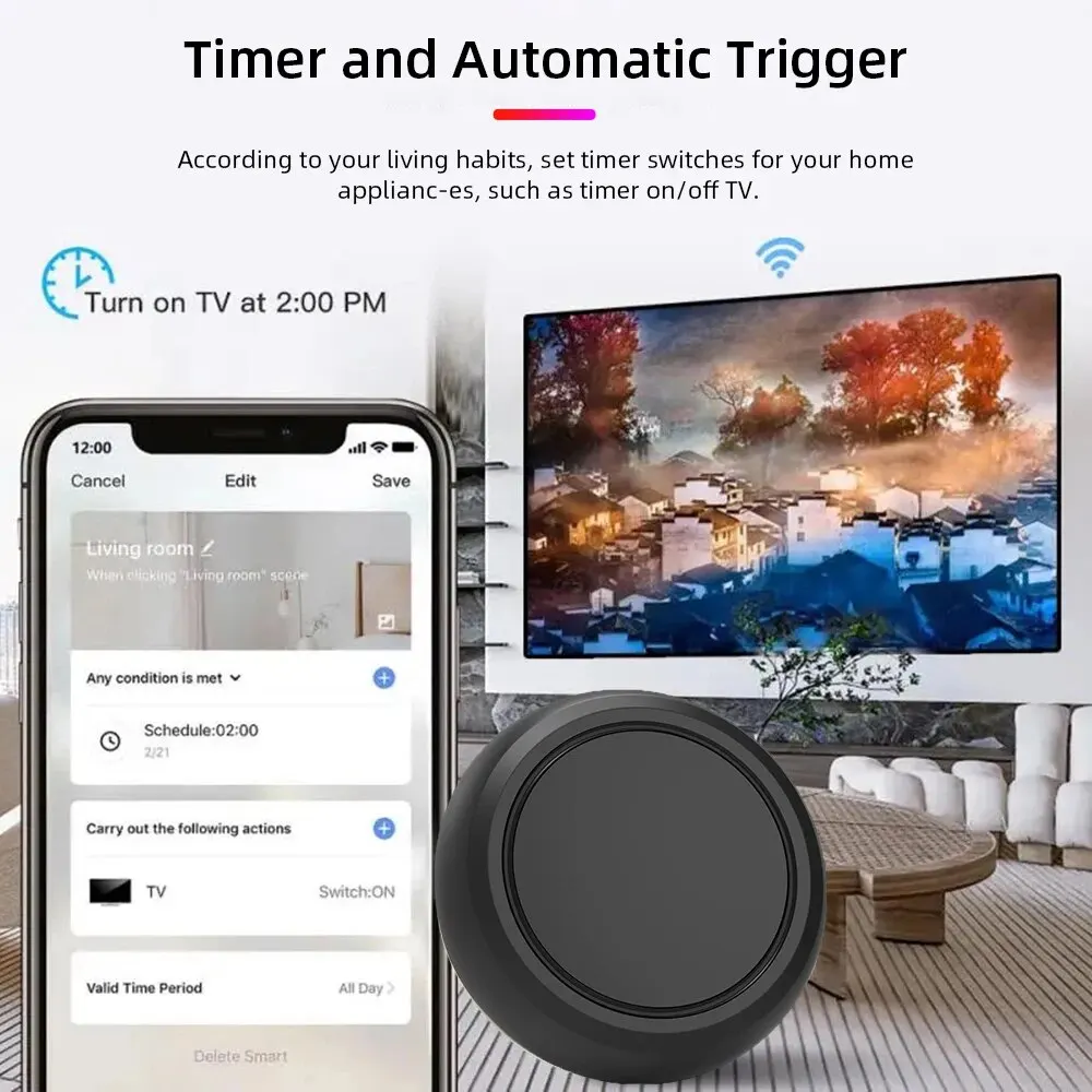 WiFi Smart IR Remote Control Universal Tuya Infrared Remote Blaster IR Controller Voice Control for TV AC DVD Alexa Google Home