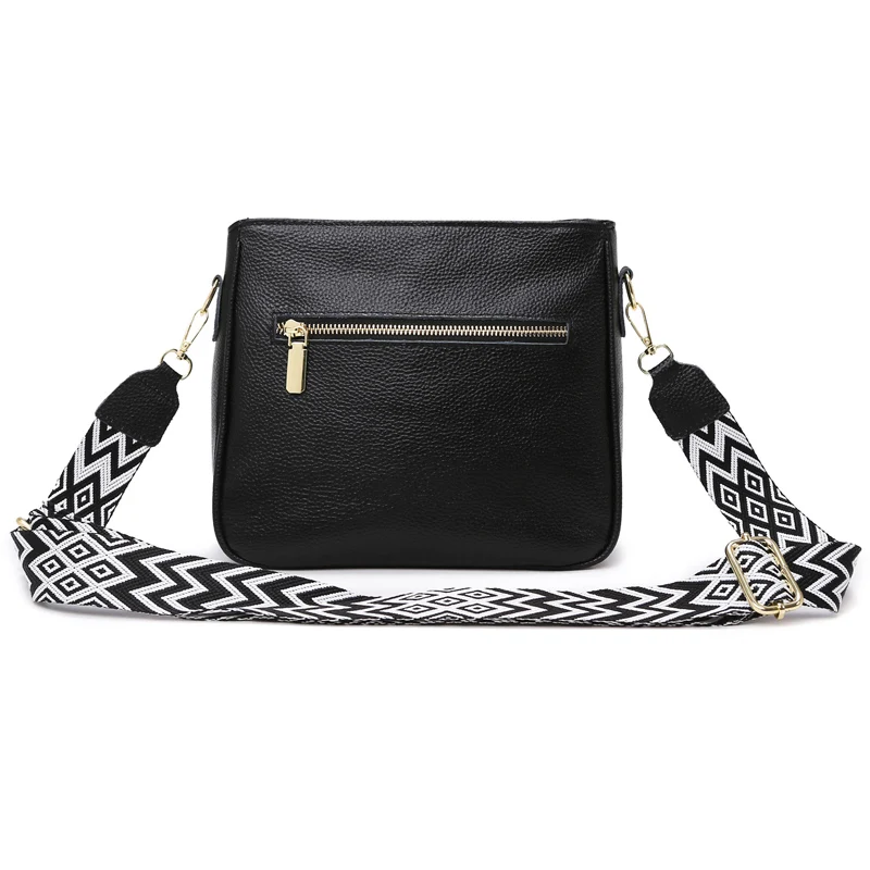 Bolso de hombro de piel de vaca para mujer, bolsa de gran capacidad, de diseñador de lujo, de un solo hombro, 100%