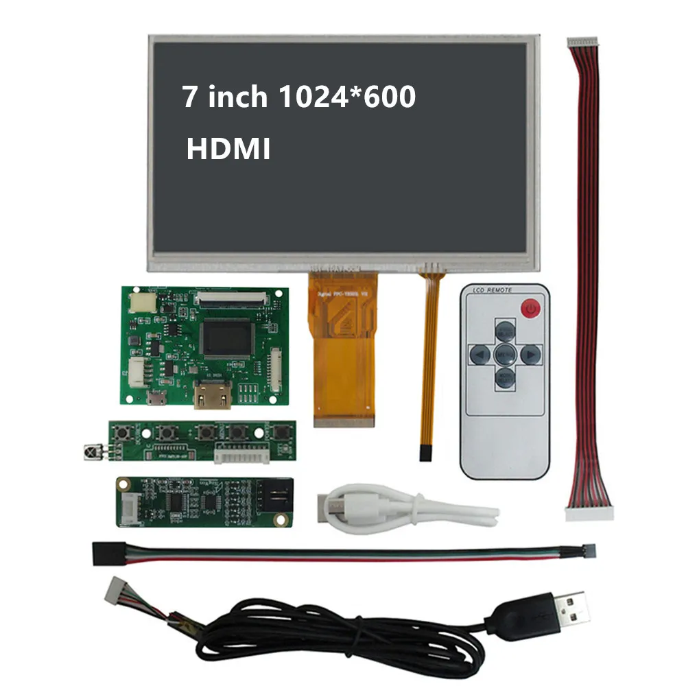 

7 Inch HD Screen Display LCD Touchscreen Monitor Kit HDMI-Compatible Driver Control Board DIY Raspberry Pi PC mini computer