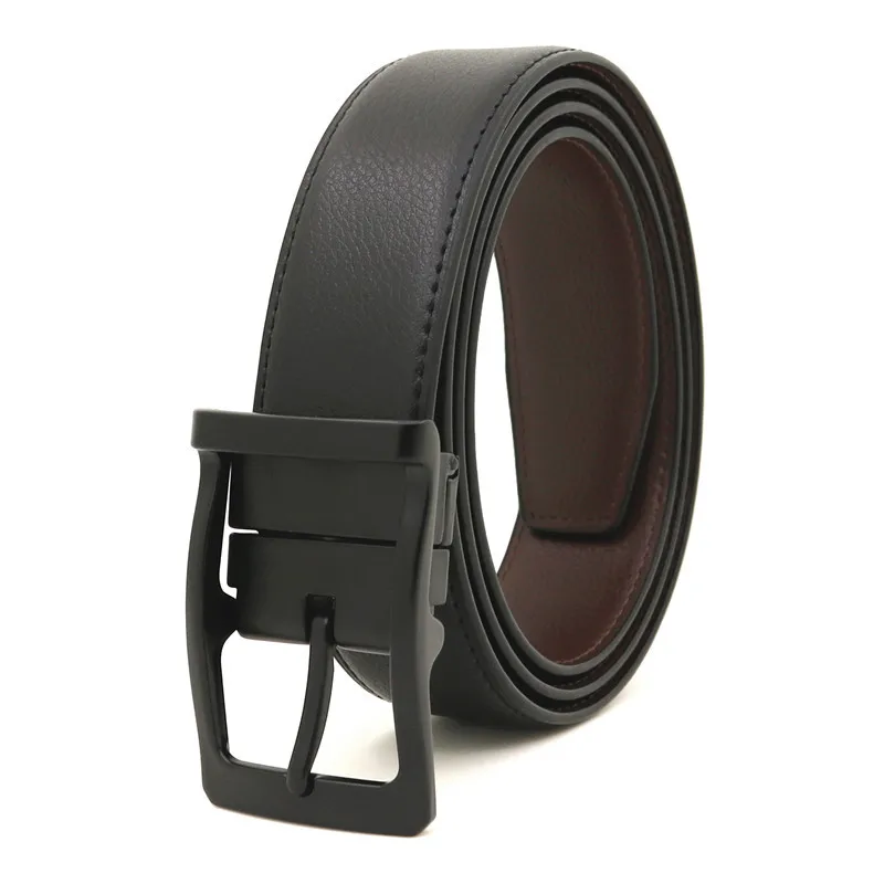 

3.3cm Genuine Leather Narrow Needle Buckle Belt New High-Quality Black Casual Pants Belt For Men And Women's Business Travel