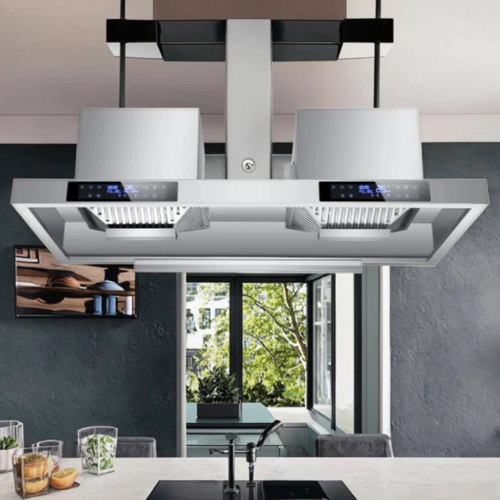 Modern Design Stainless Steel Electric Range Hood Hot Sale Kitchen Ventilation for Household Use