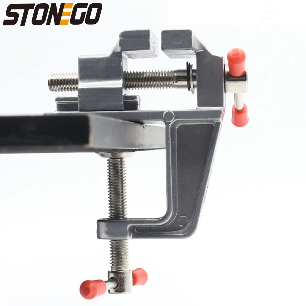 Stonego-mini Clamp-on Mesa Bench Vise Joalheiros Pequenos de Alumínio Hobby Tool 3.5 1pc