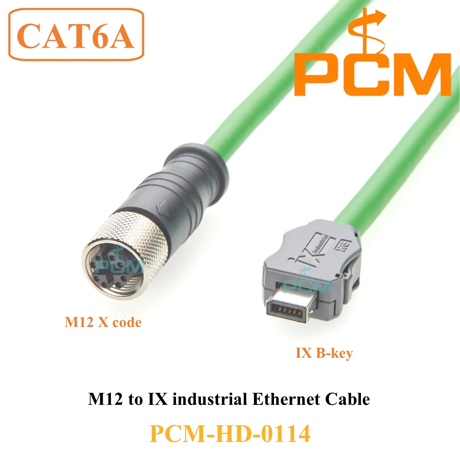 

Промышленный Ethernet-кабель 10 гигабит M12 к IX, IX40G-B-10S-CV B Key к M12 X-коду, 8-контактный гнездовой кабель для Baumer