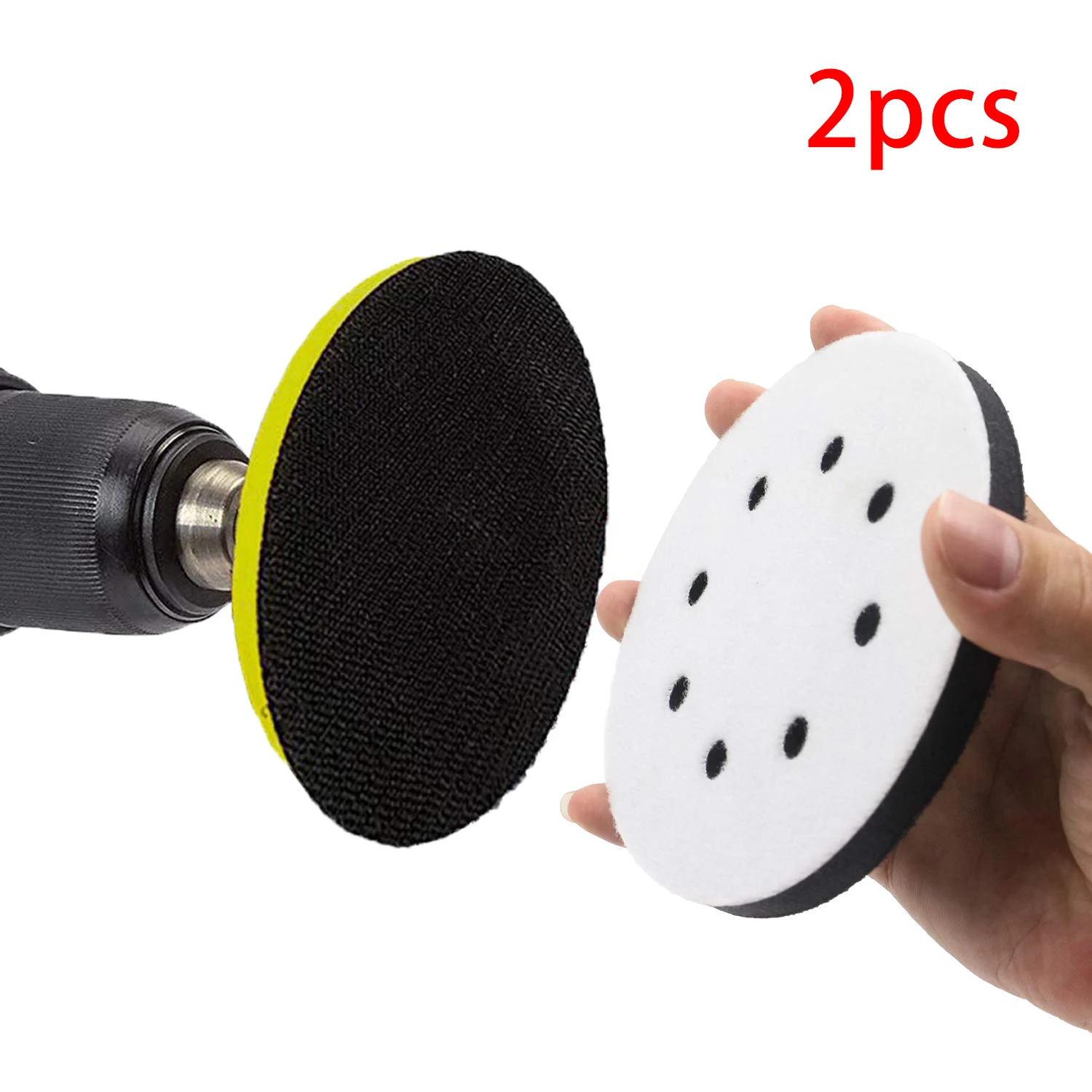 2/3/4/5/6in Car Polishing Pad Kit Self-adhesive Sponge Cushion Protector Abrasive Tools Sandpaper Buffing Backing Pads 2pcs