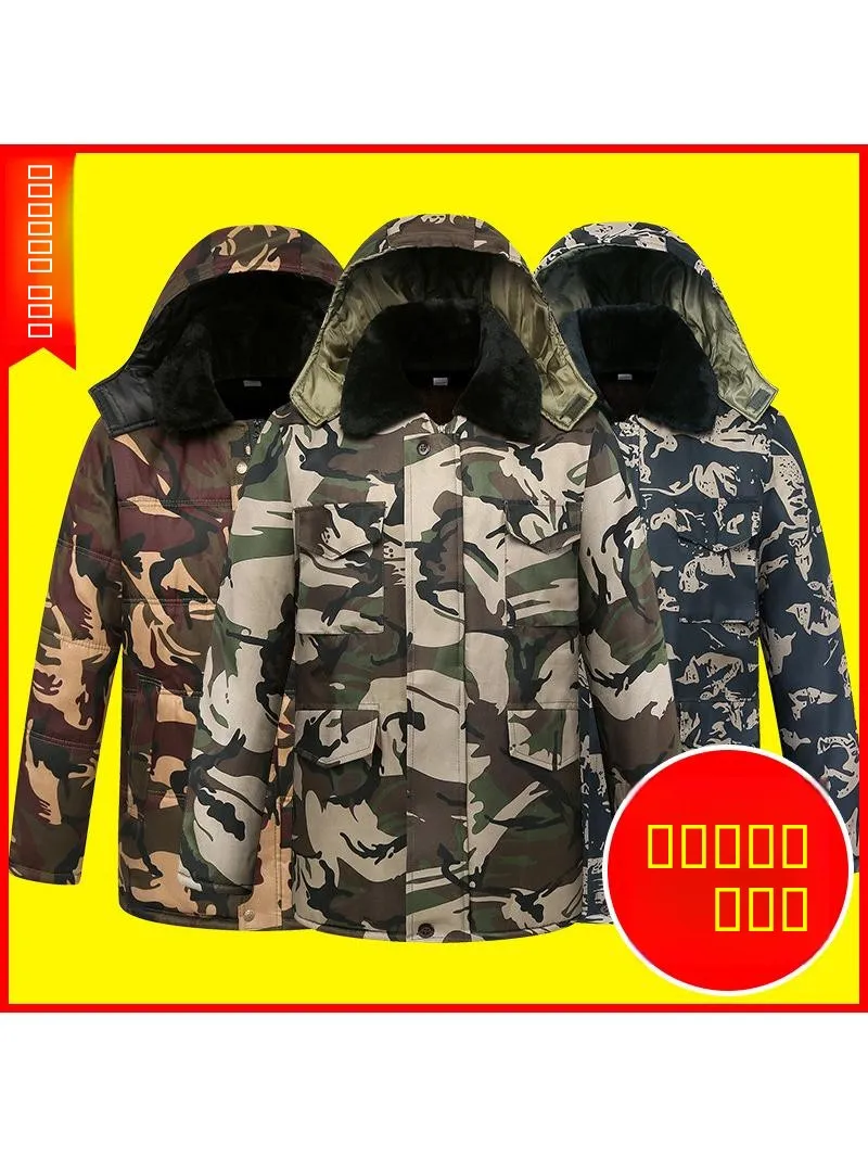 جديد الرجال معطف عسكري مموه ort Thi الدافئة القطن الشتاء Jaet حماية العمل التخزين البارد شمال شرق الباردة والدليل على