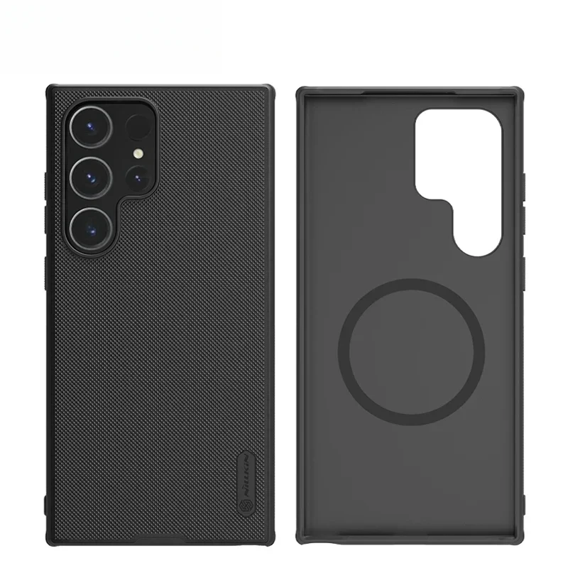 

MagSafe Case for S24/S23 Ultra - Matte Black Frosted Back with 15W Wireless Charging Support