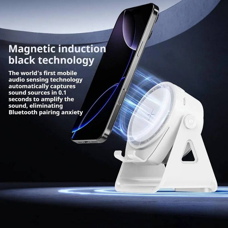 3-in-1-Bluetooth-Lautsprecher, neuer Handy-Halter mit RGB-Licht, verstellbare Tablet-Halterung, tragbarer kabelloser Lautsprecher
