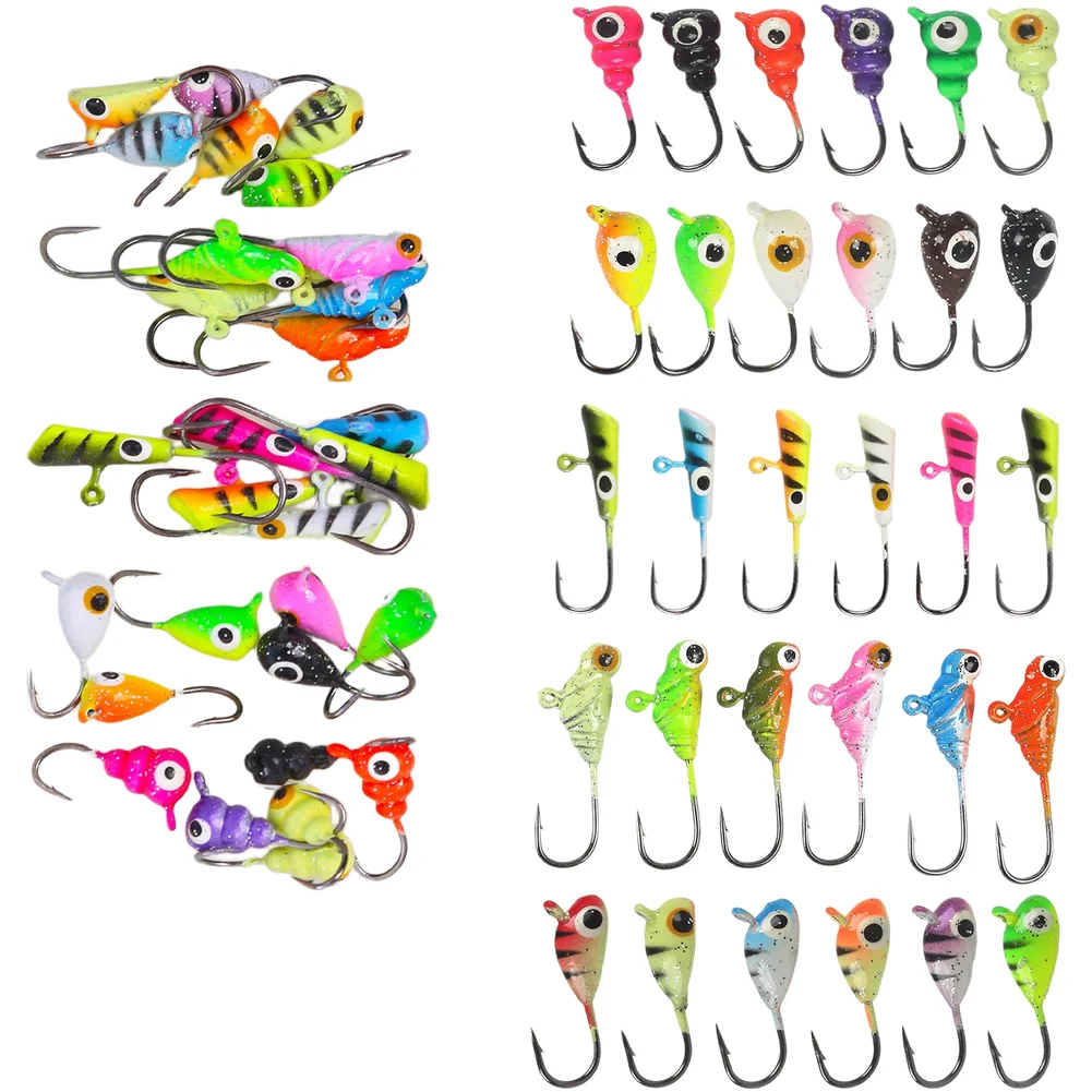 Deep Water Fishing Tackle Ice Fishing Tackle Winter Lure Set Ice Fishing Jig Head Ultra-sharp Points Dense Sinking Action