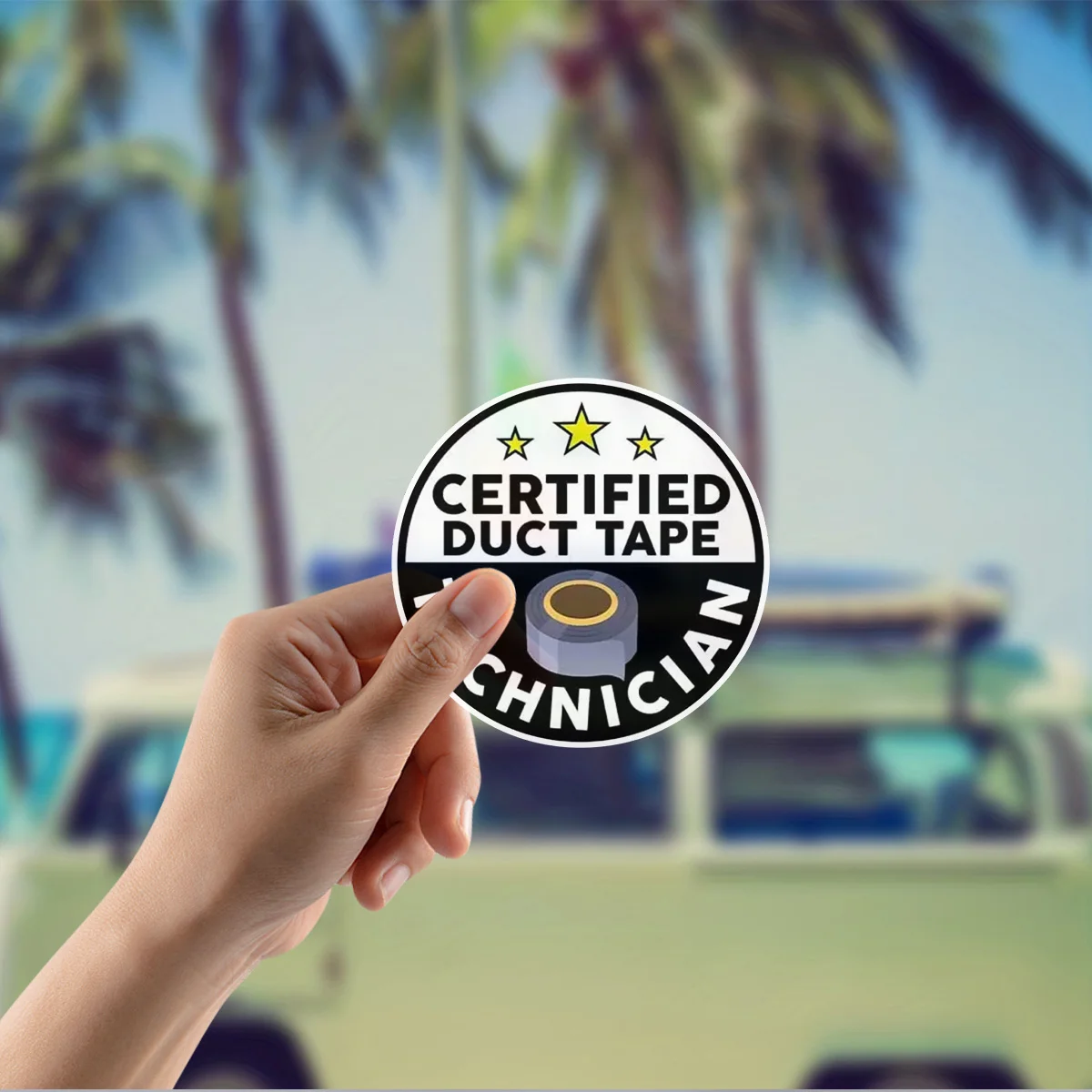 Single-Use Stickers for Toolbox, Bottle, Laptop, Window, Car, Helmet - Waterproof, Removable, Durable Adhesive Labels-Surfaces