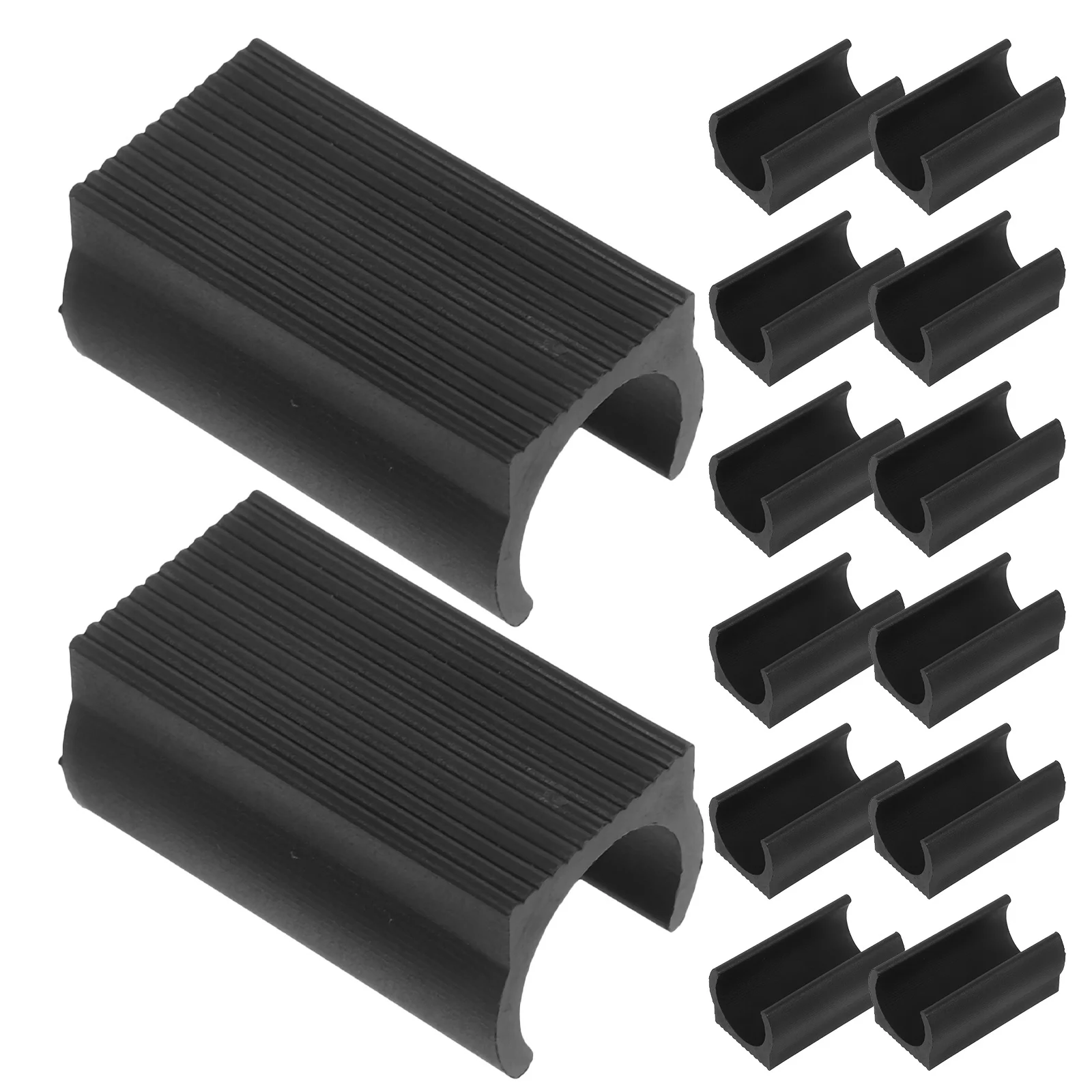 

50Pcs U Shaped Chair Leg Caps Furniture Floor Protectors Plastic Anti-Slip Chair Foot Covers Replacement Glide Caps for Stools